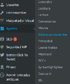 configurar slug en wordpress